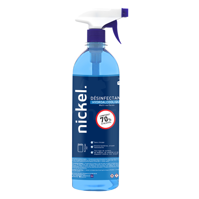 ENTRETIEN SPRAY  DESINFECTANT NICKEL 750ML
