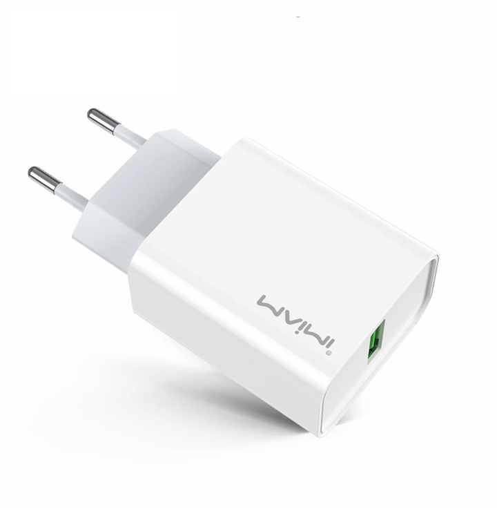 BOITIER CHARGEUR C52 USB QC 3.0 22.5W FAST CHARGE BLANC