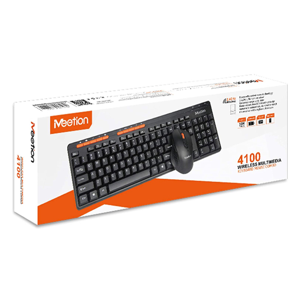 CLAVIER AZERTY+ SOURIS SANS FIL MEETION MOD.4100