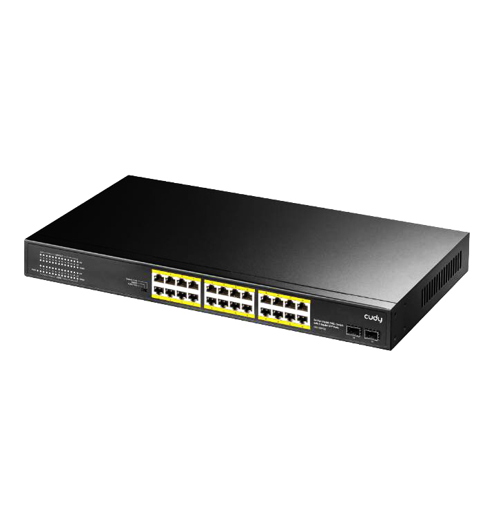 SWITCH CUDY POE+ 24 PORT GIGABITE WITH 2 PORT SFP GIGABITE 300W GS1028PS2