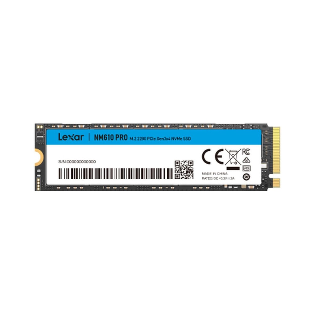 DISQUE DUR SSD INTERNE M.2 NVMe 256Gb Lexar NM610 Pro Pcle