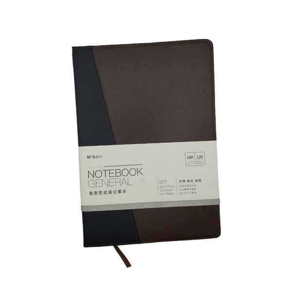 BLOC NOTE COUVERTURE CUIR MG 250*175MM 18K/120P 1K78