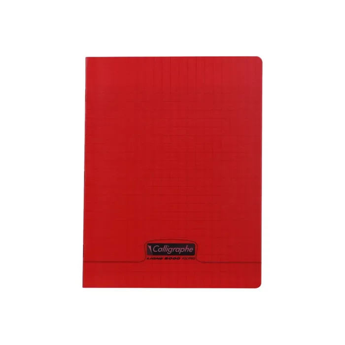 CAHIER 17*22 96P 90G POLYPRO CALLIGRAPHE ROUGE 