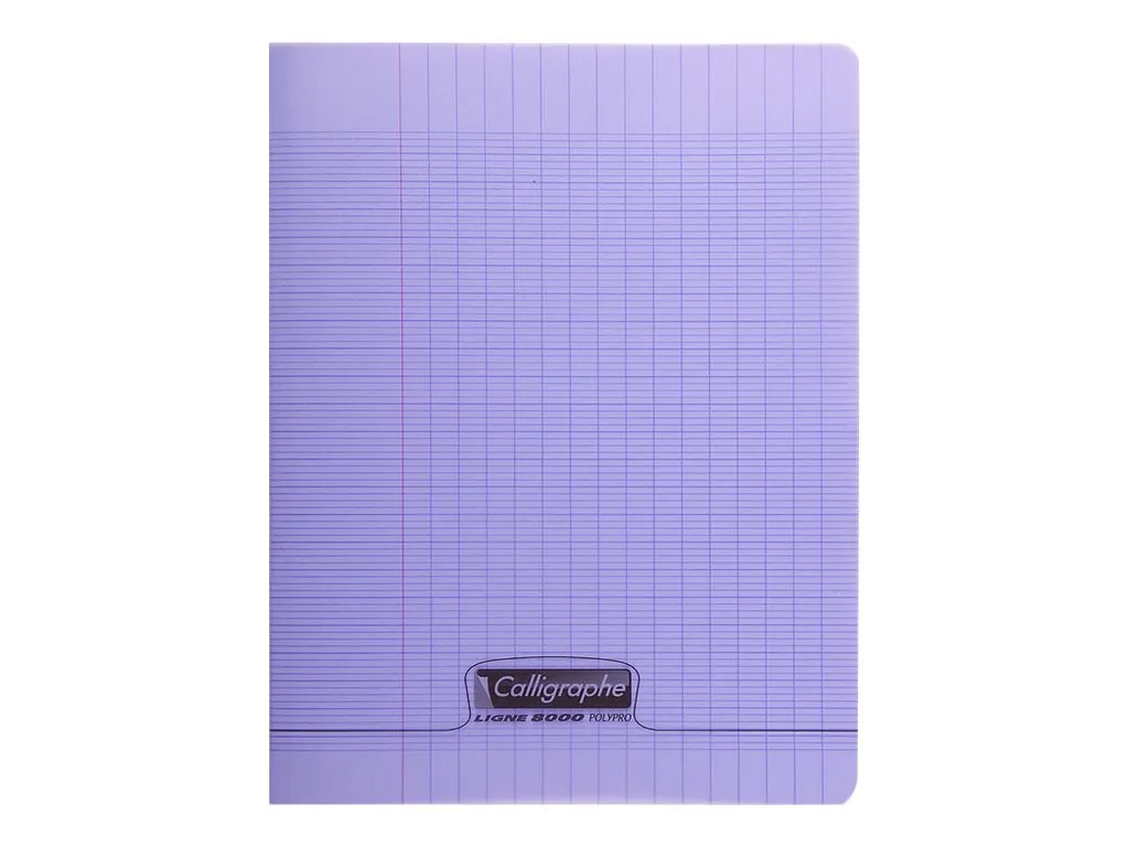 CAHIER 17*22 96P 90G POLYPRO CALLIGRAPHE VIOLET 18127