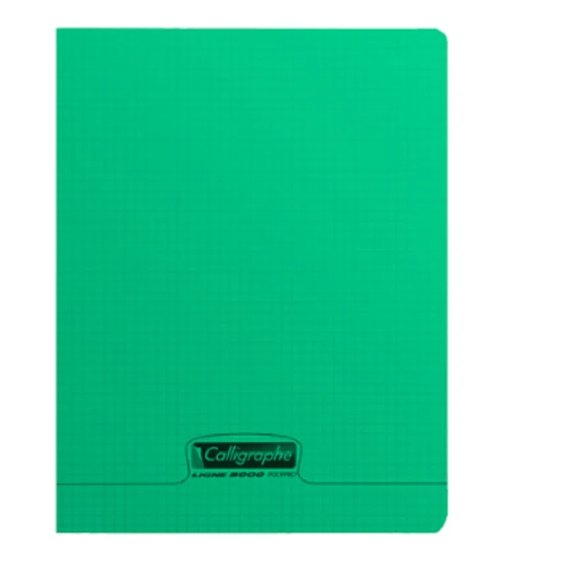CAHIER 17*22 96P 90G POLYPRO CALLIGRAPHE VERT 