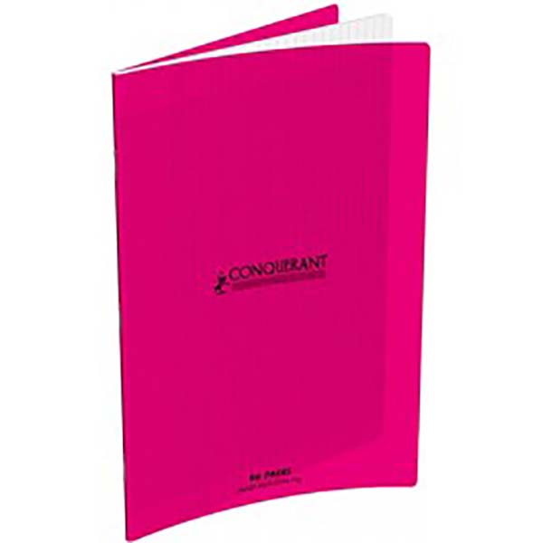 CAHIER A4 96P SEYES POLYPRO 90G CONQUERANT ROSE