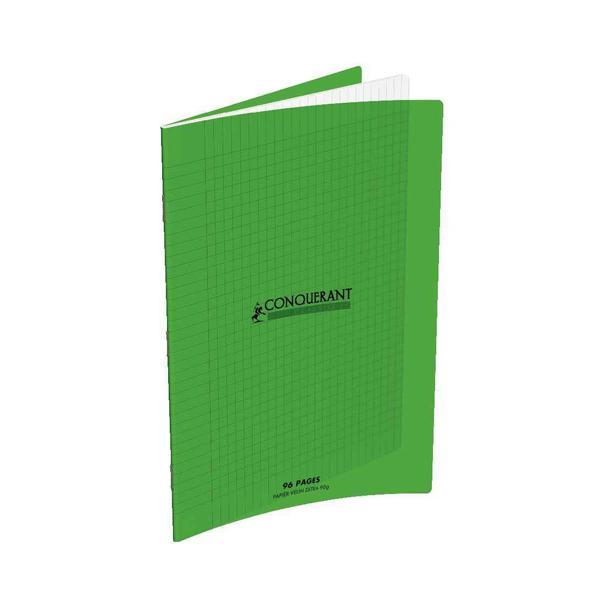 CAHIER A4 96P SEYES 90G POLYPRO CONQUERANT VERT