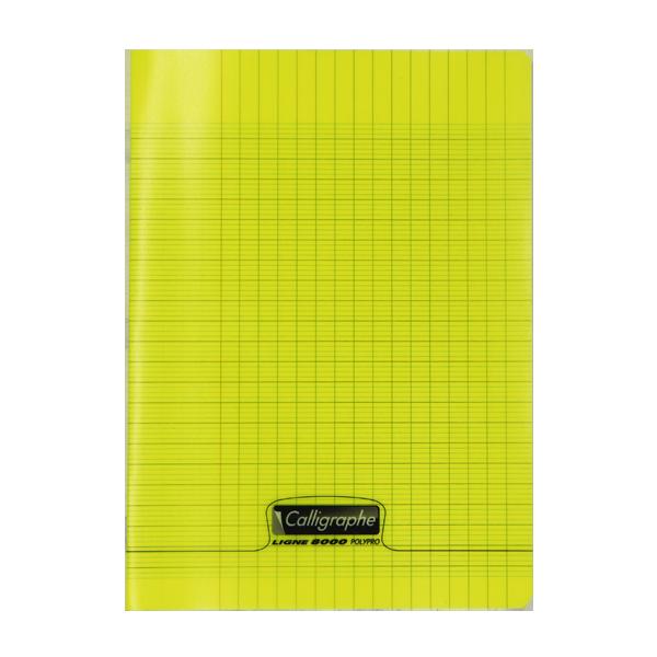 CAHIER 17*22 48P 90G POLYPRO CALLIGRAPHE JAUNE
