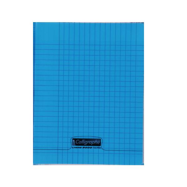 CAHIER 17*22 48P 90G POLYPRO CALLIGRAPHE BLEU