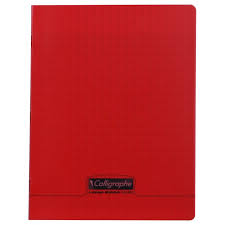 CAHIER 17*22 48P 90G POLYPRO CALLIGRAPHE ROUGE