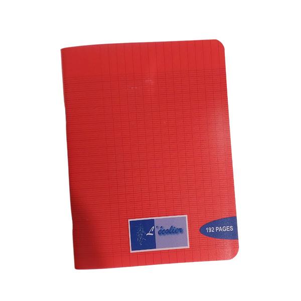 CAHIER 17*22 192P 70G POLYPRO ECOLIER ROUGE R/44629