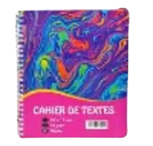 CAHIER DE TEXTE 17*22 A SPIRAL 124P 70G ALADIN AR24