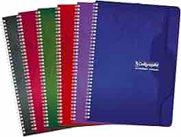 CAHIER A4 180P AVEC SPIRAL SEYES CALLIGRAPHE REF 2416C