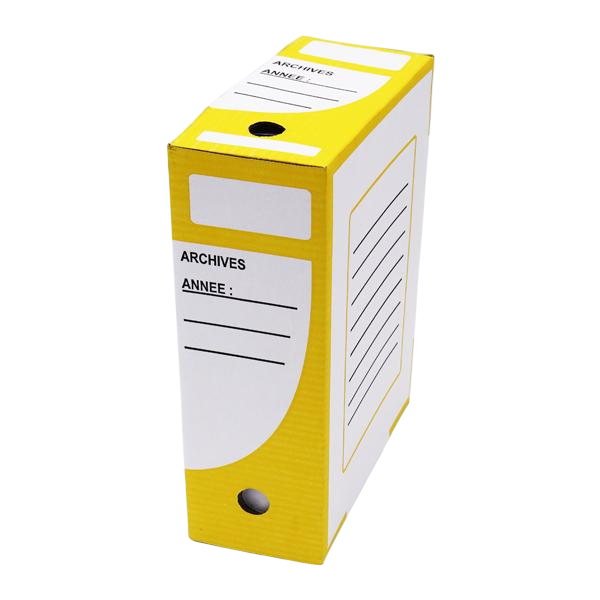 BOITE ARCHIVE DOS DE 10 JAUNE