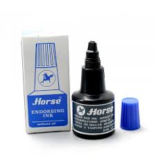 ENCRE A TAMPON HORSE BLEU