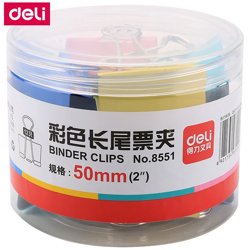 PINCE CLIP 50MM DELI 8551S BOITE DE 12