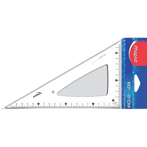 ÉQUERRE  60°/21CM CRISTAL MAPED  A0354572