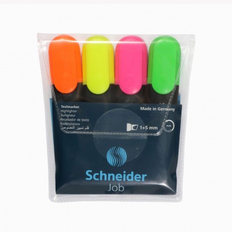 SURLIGNEUR POCHETTE DE 4 JOB REF 1500 SCHNEIDER