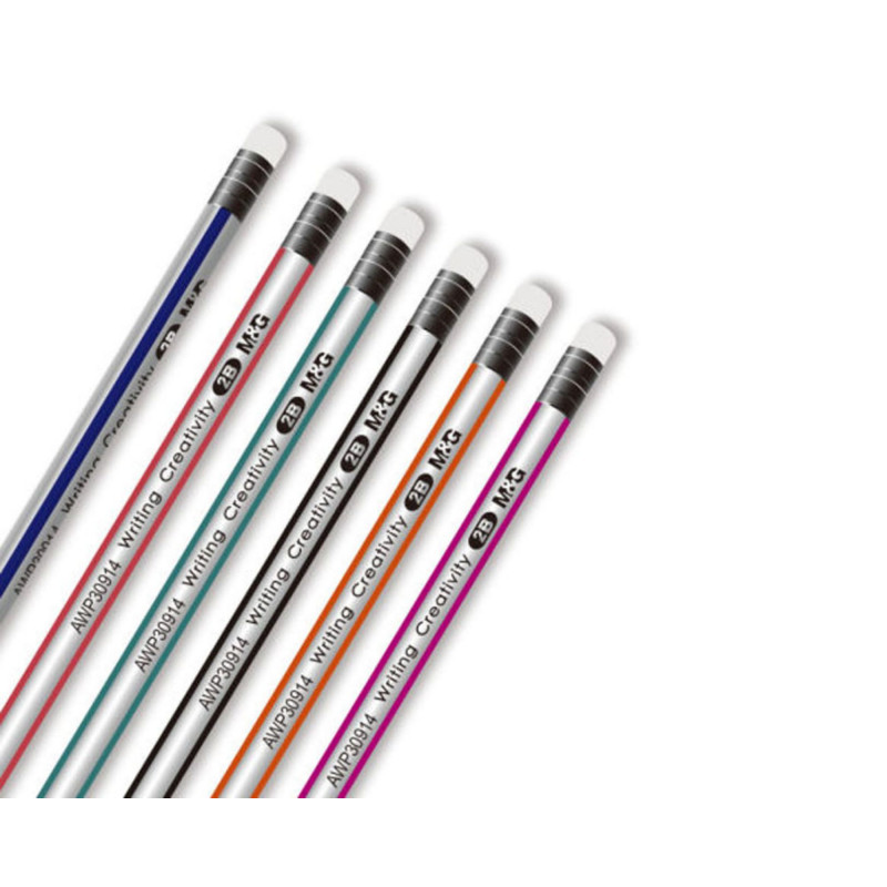 CRAYON TRIANGLE 2B AVEC GOMME M&G AWP30914