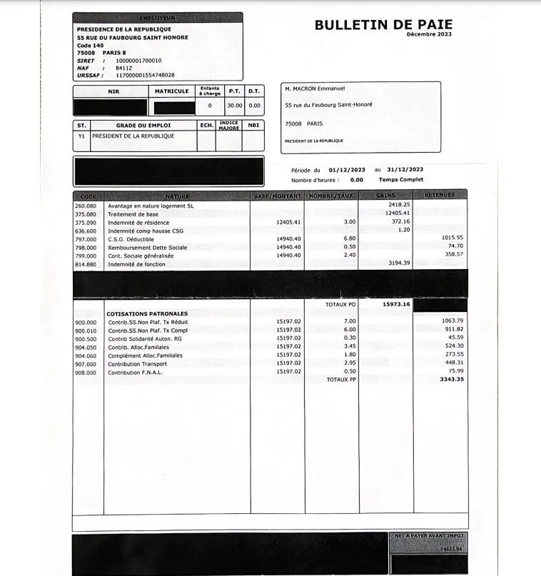 BULLETIN DE PAIE PREMIER