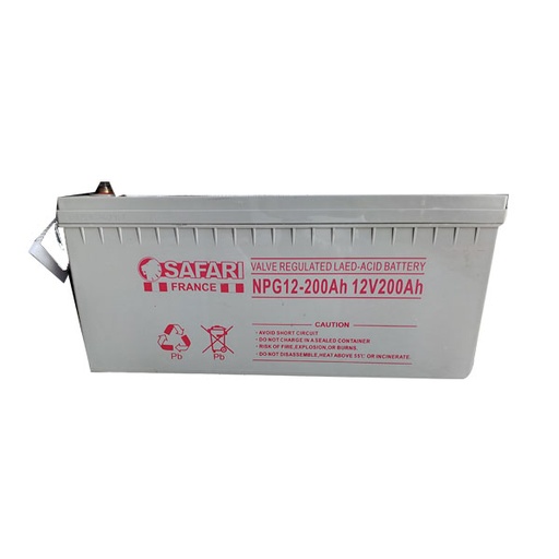 [STO:BATT-00581] BATTERIE SOLAIRE GEL 200 AMPERES  SF-PG200 SAFARI