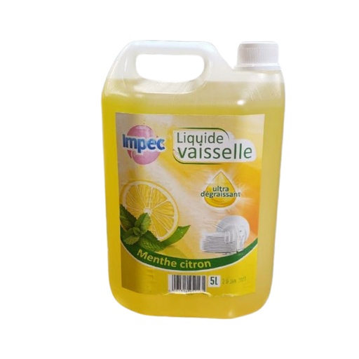 [STO:LIQU-06266] LIQUIDE VAISSELLE IMPEC A POMPE MENTHE CITRON 5L