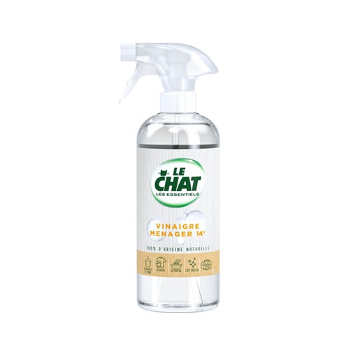[STO:ENTR-04255] ENTRETIEN VINAIGRE MENAGER 14° LE CHAT LES ESSENTIELLES 1L/HYD