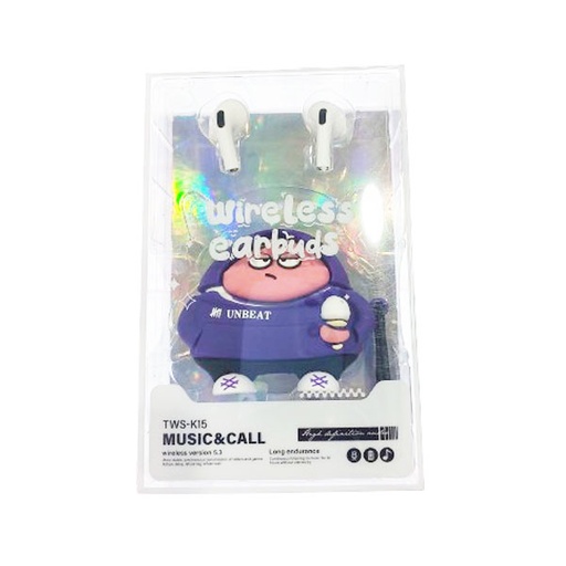 [STO:ECOU-03896] ECOUTEUR TWS-K15 DESSIN CARBUDS