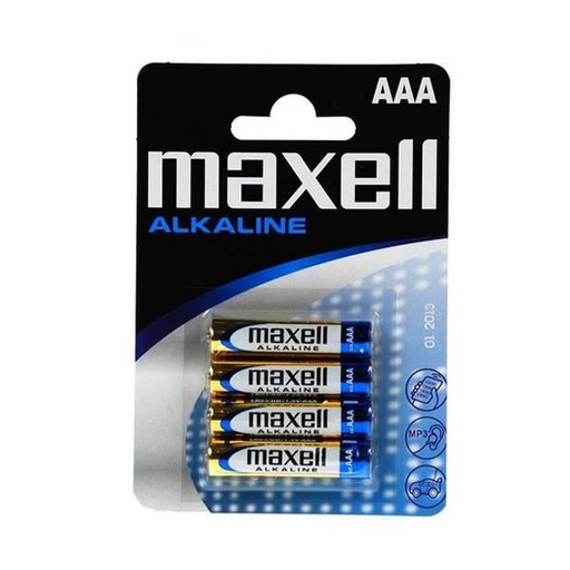 [STO:PILE-07276] PILE ALKALINE MAXELL LR03 GD 4B MAXALK0006