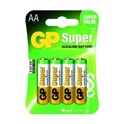[STO:PILE-07272] PILE ALKALINE GP LR06 PLAQUETTE DE 4