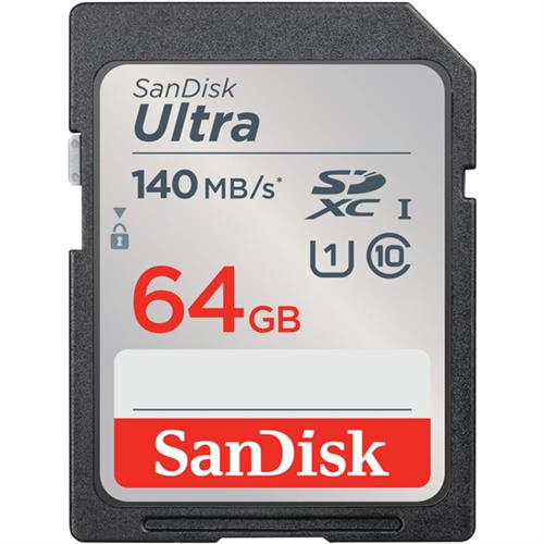 [STO:CART-02134] CARTE MÉMOIRE SD 64GB SANDISK ULTRA MOD.GN6IN (140MB/S)