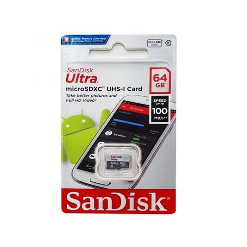 [STO:CART-02116] CARTE MEMOIRE MICRO SD 64GB SANDISK ULTRA AVEC ADA