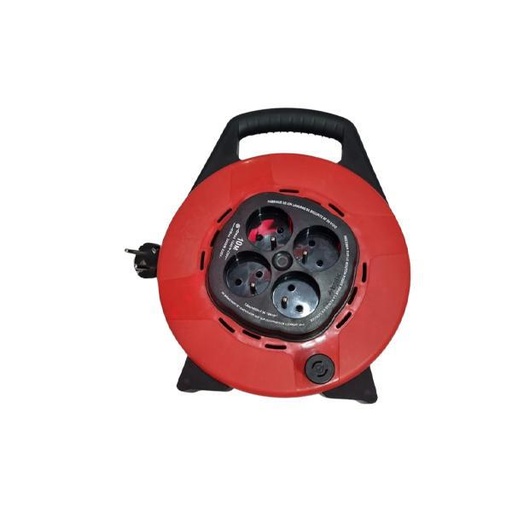 [STO:RALL-07912] RALLONGE MULTIPRISE INGELEC 4PRISES 10M AVC ENROUL./DEROUL. ET INTERRUPTEUR