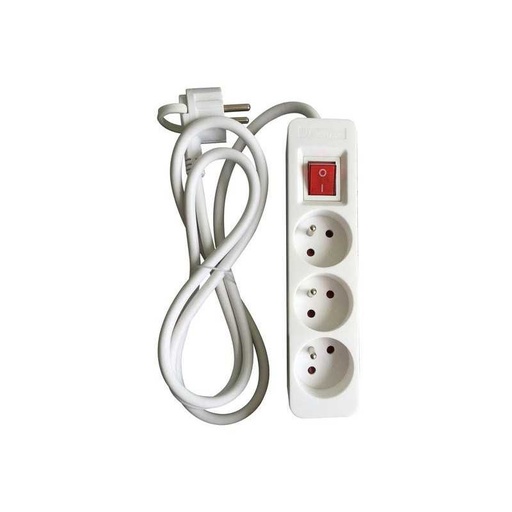 [STO:BLOC-00724] BLOC MULTIPRISE INGELEC 3 PRISES AVEC INTERRUPTEUR