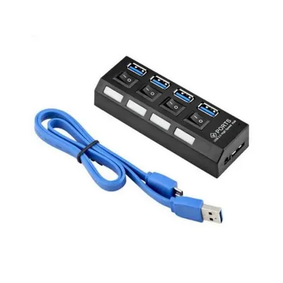 [STO:HUB -05234] HUB 4PORTS USB3.0 MOD.401 A/INTERRUPTEUR & LED