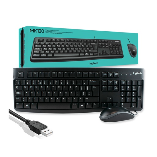 [STO:CLAV-02960] CLAVIER +SOURIS LOGITECH MK120 AZERTY /Q