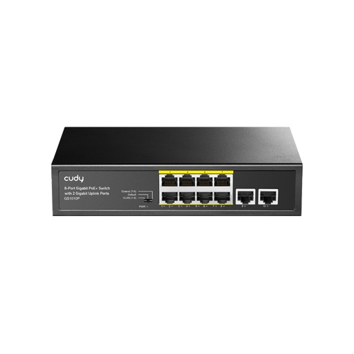 [STO:SWIT-09413] SWITCH CUDY POE+ 8 PORT GIGABITE WITH 2 PORT UPLINK GIGABITE 120W GS1010PE