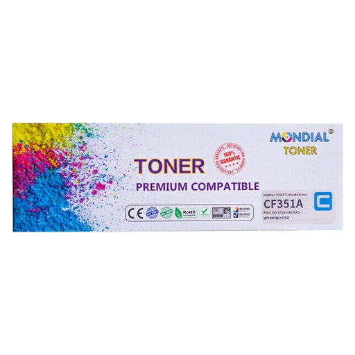 [STO:TONE-10486] TONER MONDIALTONER HP CE311A / CF351A OU CANON 729 CYAN