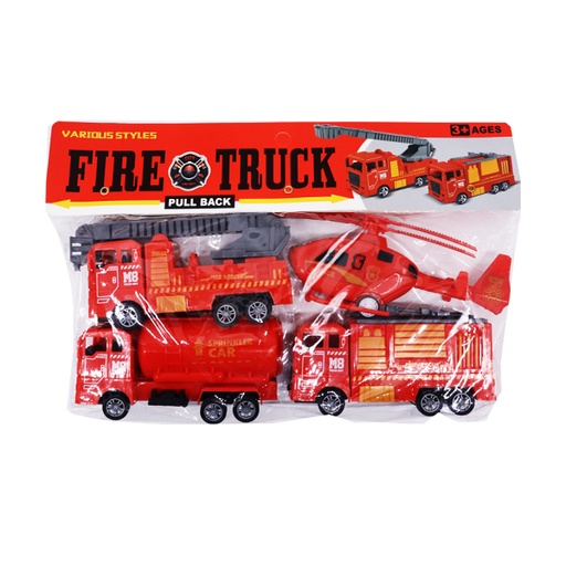 [STO:JOUE-05841] JOUET VOITURE ENGIN SET DE 4