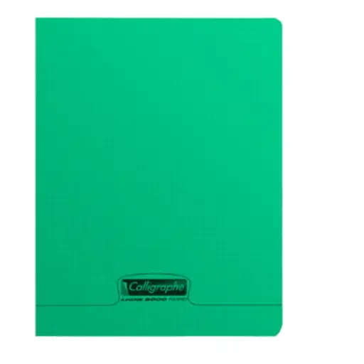 [STO:CAHI-01633] CAHIER 17*22 96P 90G POLYPRO CALLIGRAPHE VERT 