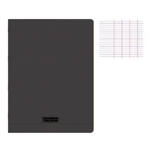 [STO:CAHI-01629] CAHIER 17*22 96P 90G POLYPRO CALLIGRAPHE NOIR 18930