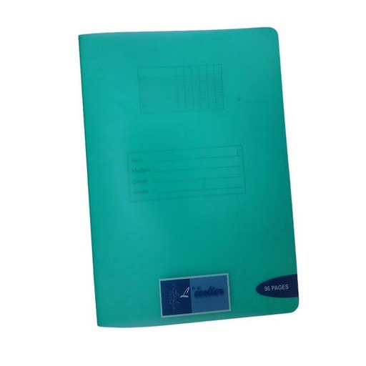 [STO:CAHI-01584] CAHIER 17*22 48P 70G POLYPRO ECOLIER VERT