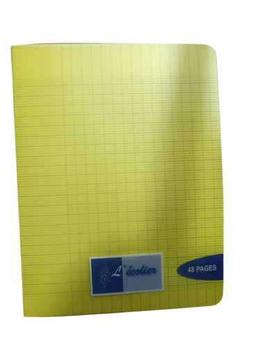 [STO:CAHI-01581] CAHIER 17*22 48P 70G POLYPRO ECOLIER JAUNE