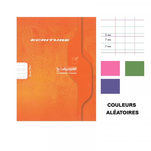 [STO:CAHI-01838] CAHIER ECRITURE  17*22 32P CALLIGRAPHE