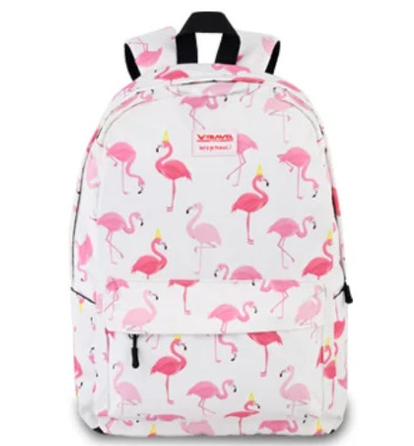 [STO:SAC -08522] SAC A DOS v-travel 16'' ZOO FLAMANT ROSE