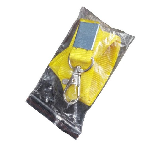 [STO:CORD-03289] CORDON BADGE FOSKA JAUNE SD258-BOUT METAL