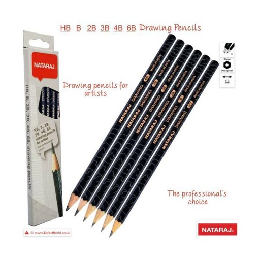 [STO:KIT -05905] KIT 6 CRAYON ARTIST NATARAJ