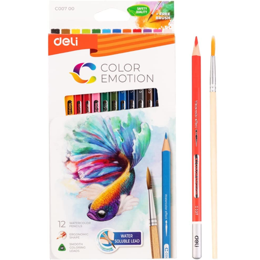 [STO:CRAY-03349] CRAYON DE COULEUR 12 COULEURS EMOTION DELI