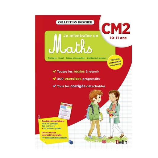 [STO:LIVR-06291] LIVRE JE M'ENTRAÎNE EN MATHS CM2 BOSCHER BELIN/KMB