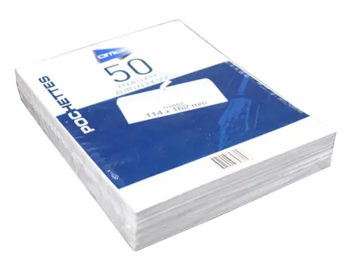 [STO:ENVE-04275] ENVELOPPE BLANCHE OFFICE 11*16 GOMME PQT DE 50